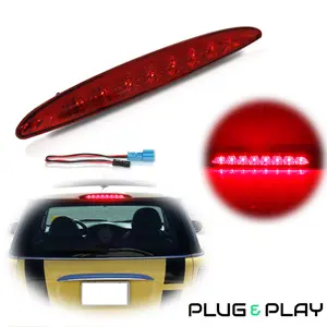 1PC Red Lens LED Rear 3rd Third Brake Light Lamp For Mini Cooper 1st Generation R50 R53 2002-2006,Replace OEM 63256935789