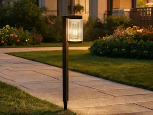 4-Pack Upgraded ELECLINK Solar Pathway Lights, Super Bright Outdoor Landscape Lighting. Up to 12 Hours Runtime, IP65 Waterproof Solar Garden Lights, Perfect for Yard, Pathway, Walkway Decoration.