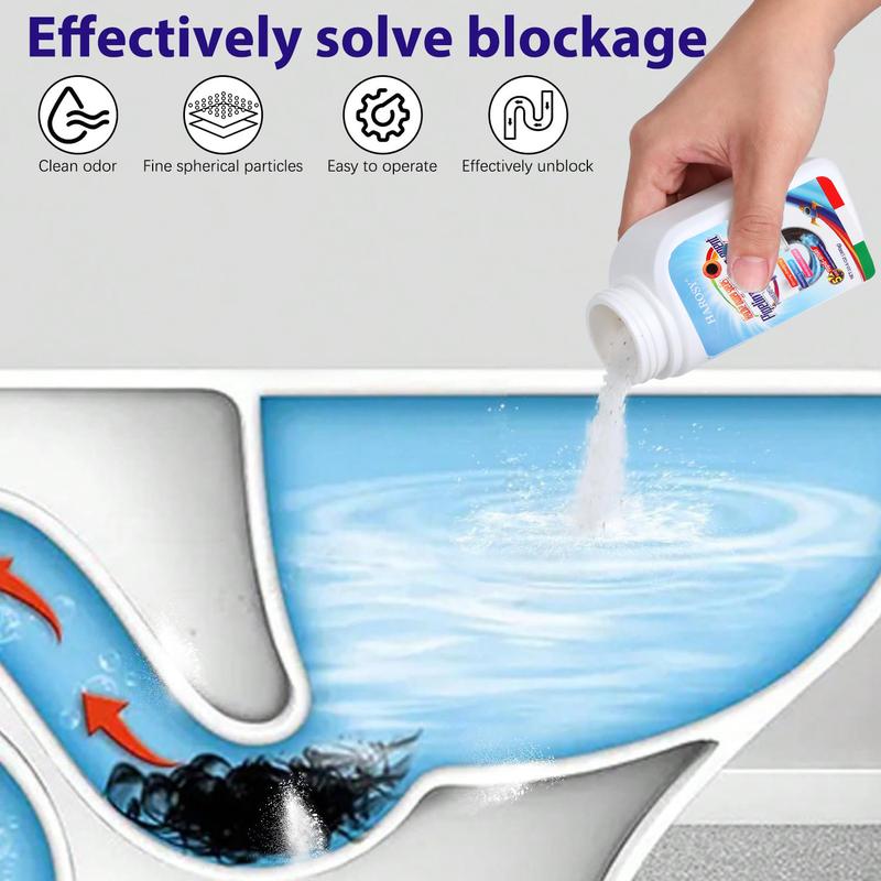 Pipeline Dredging Agent, Drain Clog Remover, Kitchen Unblocker, Pipe Unclogger, Sink And Drain Cleaner Powder, Powerful Solution for Kitchen, Bathroom, Toilet & Sink