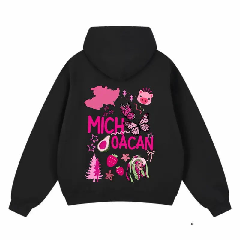 Michoacán Mexico Pink Herencia Collection Sweater with Unique Design Elements Unisex Soft Feminine and Strong Pink Sweater for Niñas and Mujeres