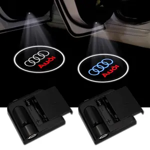 LED Car Welcome Light Door Projection Lamp Ground Lighting Logo Projector Exterior Modification Decoration for Audi