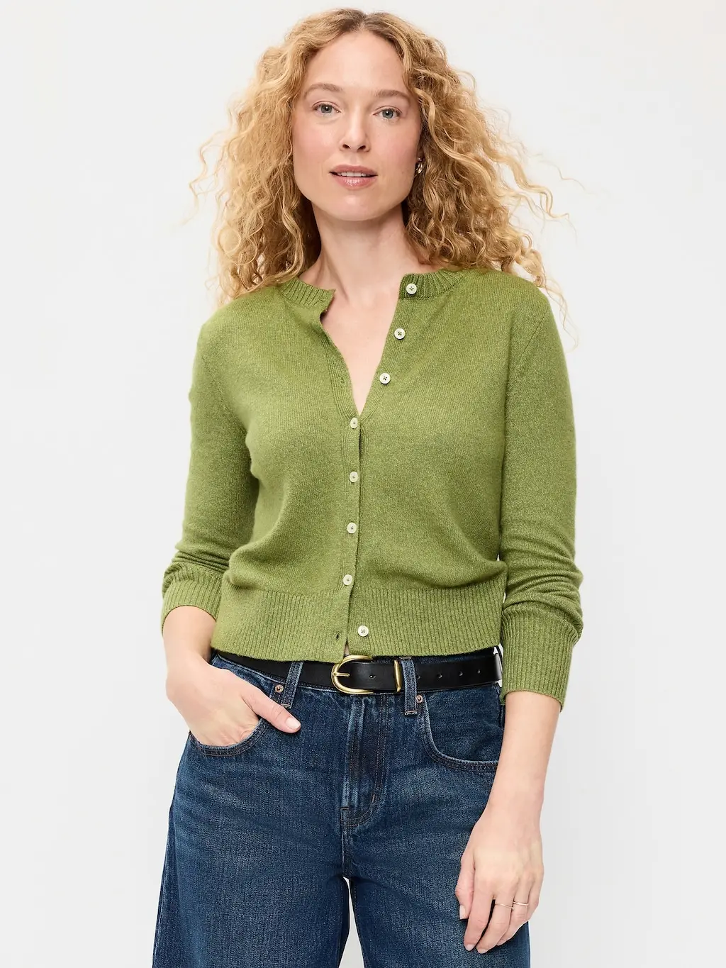 Old Navy Women's Crew-Neck Cardigan Sweater