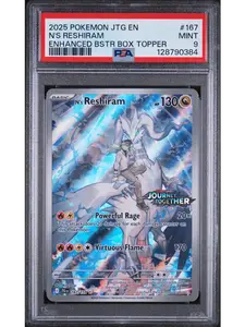Psa 9 N's Reshiram Pokemon Journey Together Box Topper(S&V) #167/159 Eng Qty 1 Graded MINT