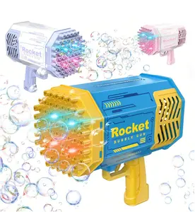 Bubble Machine Gun with 69 Holes - Outdoor Bubble Toy, Perfect for Parties, Birthdays & Weddings Christmas, Halloween gifts Portable Fun water  gel  blaster high performance cool toy cute summer Colorful Lights Bubble Machine juguete de verano