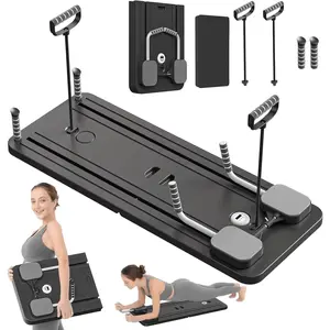 Multifunctional Abs Exercise BoardFoldable Home Pilates Exerciseboardequipped With Kneeling Pads Andtimers For Abdominal And Corestrength Training Multi-Functional Ab