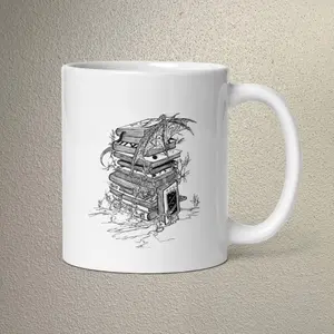 Dark Academia Book Stack Dragon Wing Mug – Fantasy Gothic Coffee Cup, Aesthetic Book Lover Gift, Dragon Fantasy Mug, Dark Academia Decor Mug