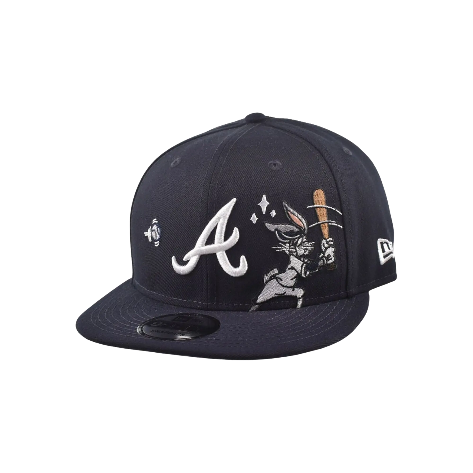 9FIFTY Looney Tunes Atlanta Braves Bugs Bunny Snapback Hat "Navy" 60858031
