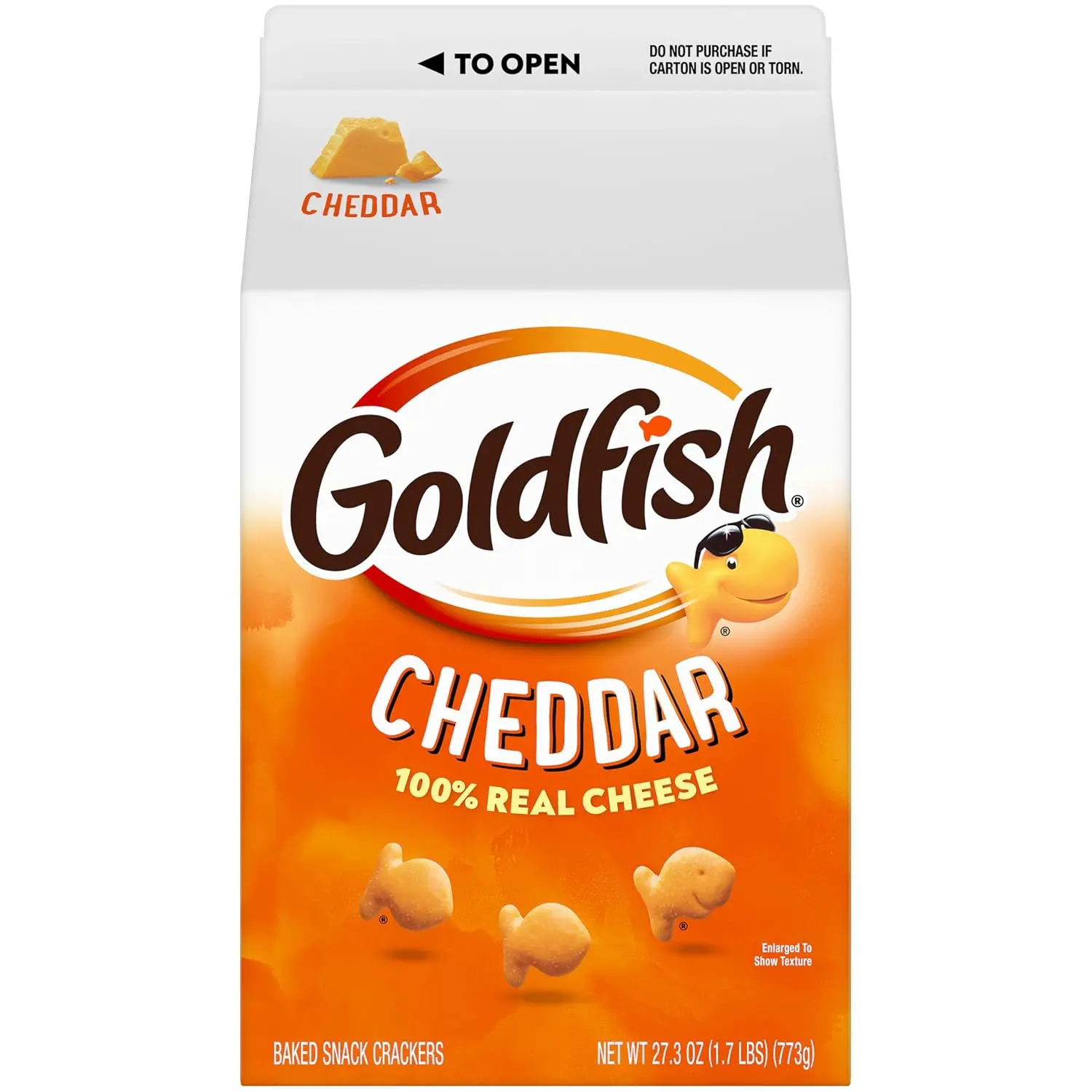 Goldfish Cheddar Cheese Crackers, 27.3 Oz Carton