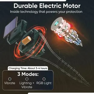 Solar Mole Repellent 4-Pack, Ultrasonic Snake & Vole Repeller for Lawn Garden, Waterproof Sonic Spikes for Yard Protection