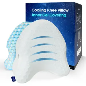 SelectSoma Memory Foam Knee Pillow for Side Sleepers with Cooling Gel Cover - Soothing Pain Relief for Hips, Back, Joints, Knees