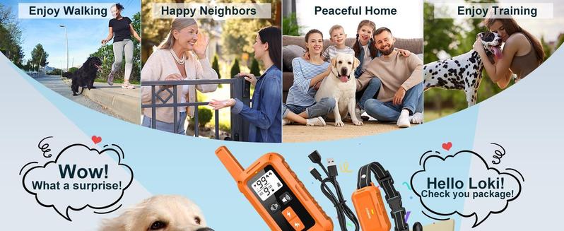 Jugbow Dog Training Collar - 4200FT with Remote, 4 Training Modes, Security Lock, IPX8 Waterproof,Rechargeable e-Collar for All Breeds,Orang-DT68