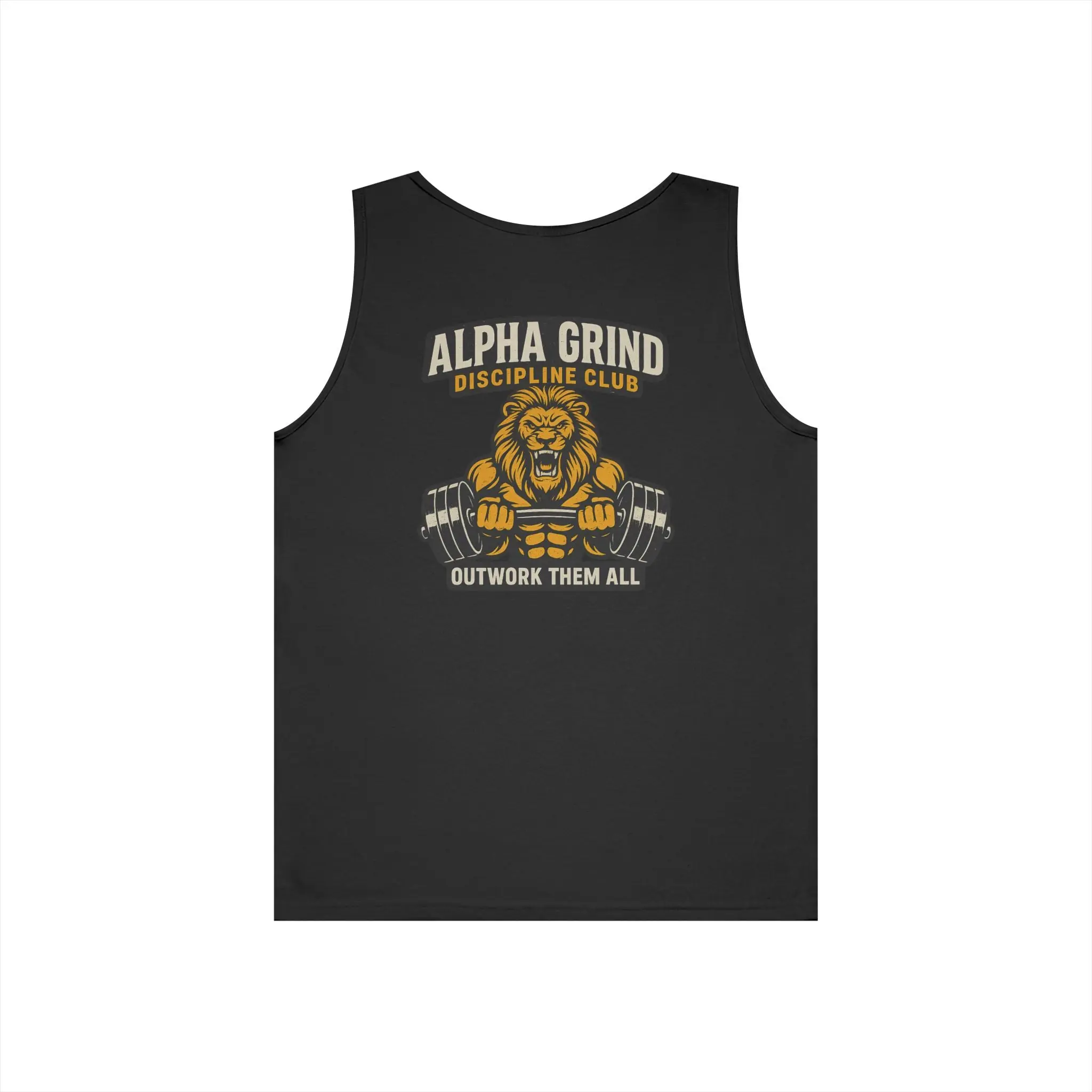 Alpha Grind Tank Top (front logo + back design) – Gym Apparel