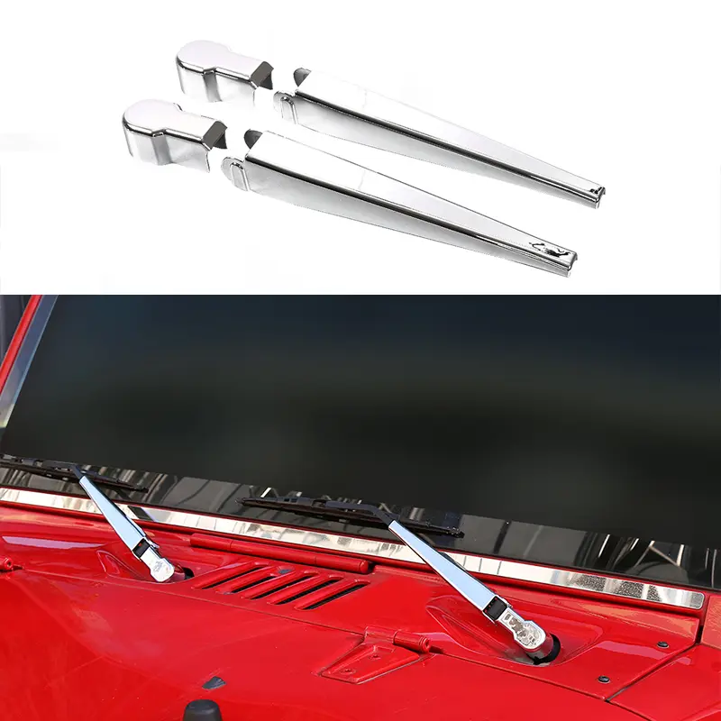 Front Window Windshield Wiper Cover Trim - ABS Auto Replacement Part, Automotive Car Protector, Easy DIY Car Accessories for Jeep Wrangler JK 2007-2017, Accessories For Car