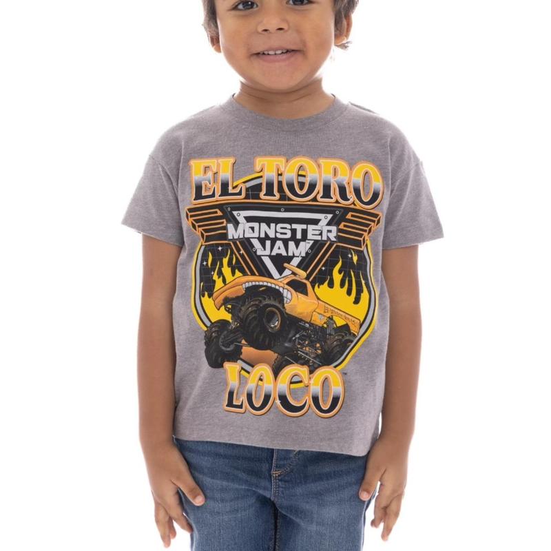 Youth & Adult Monster Jam El Toro Graphic Cotton Short Sleeve T-Shirt for Monster Truck Fans and Racing Style