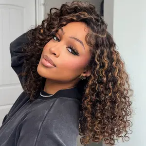 ISEE HAIR Wear Go 7*5 Pre-Plucked Hairline & Pre-Cut Lace Front Gluless Human Hair Balayage Highlight Ombre Brown Water Wave Wig Vacation Hair #Summervibes#ISEECrochetNewArrivals