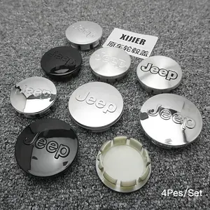 4Pcs Car Emblem Wheel Hub Center Cover Car Accessories Car Decals For Jeep Renegade Compass Grand Cherokee Wrangler jk Gladiator Patriot Liberty Commander Trailhawk Car Decorations