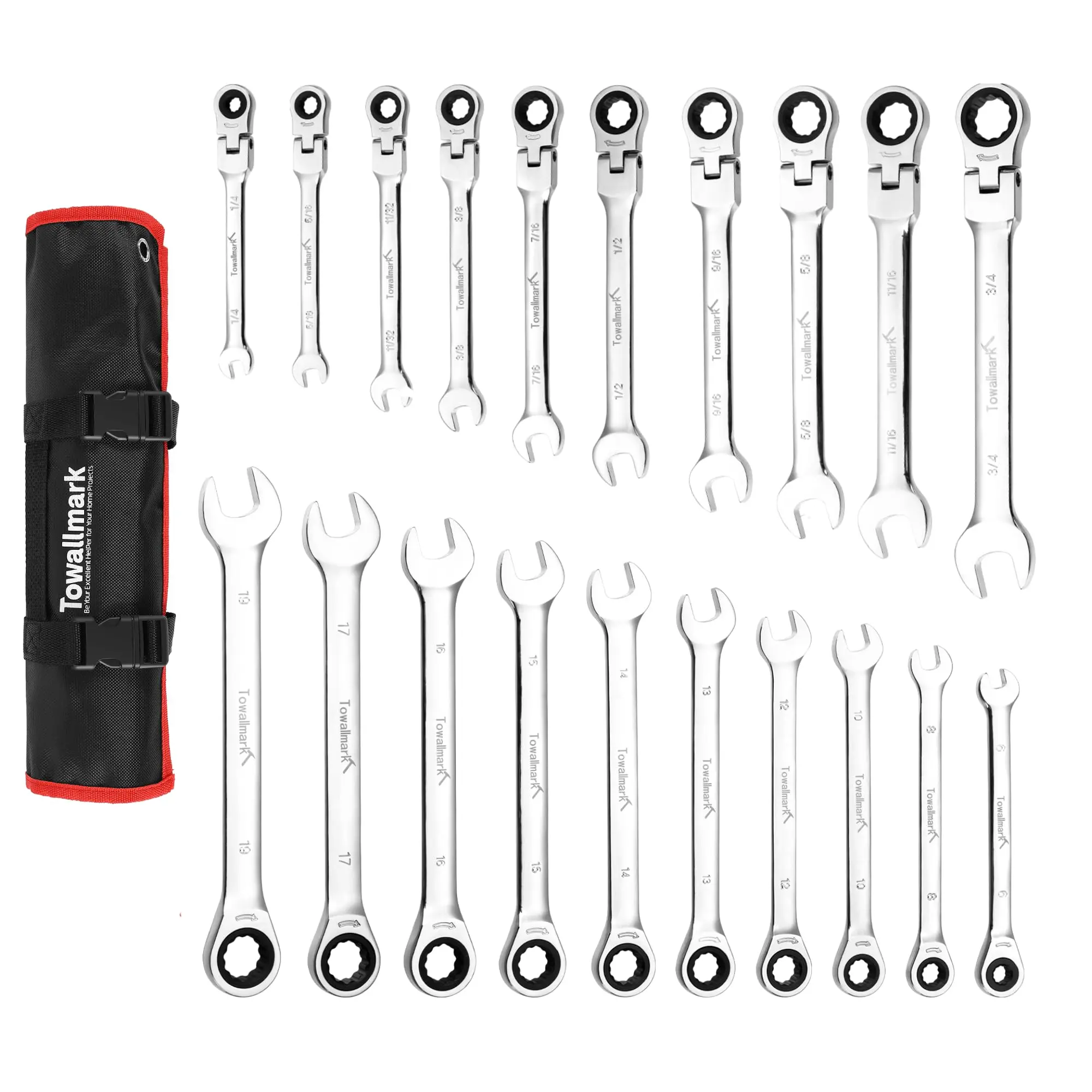 12-Pieces Box End Ratcheting Wrench Set