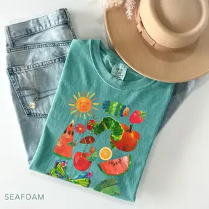 Comfort Colors Hungry Caterpillar Back To School Shirt, Hungry Caterpillar Teacher Shirt, Teacher Life Shirt, Childrens Book Shirt, Gift For Teacher	