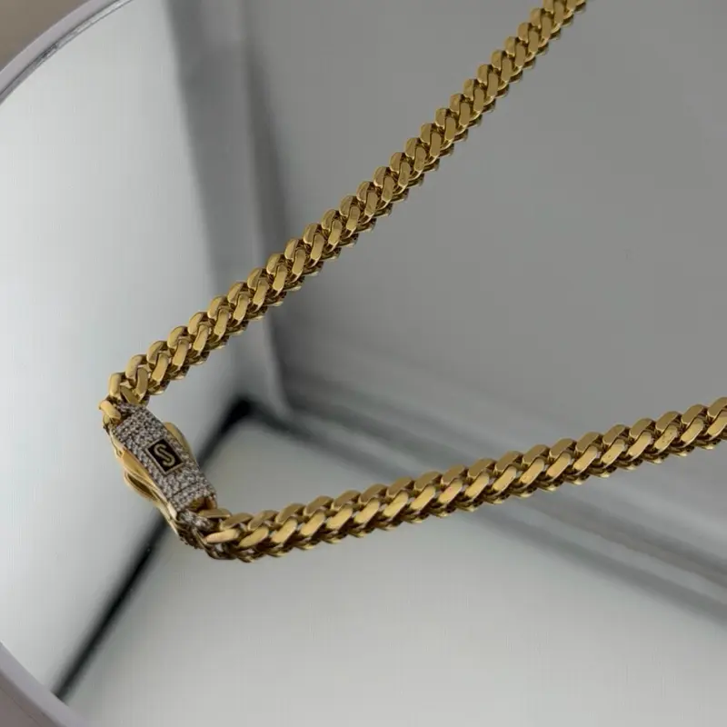 14k Gold Monaco Chain - 16 in, 5 mm Thick