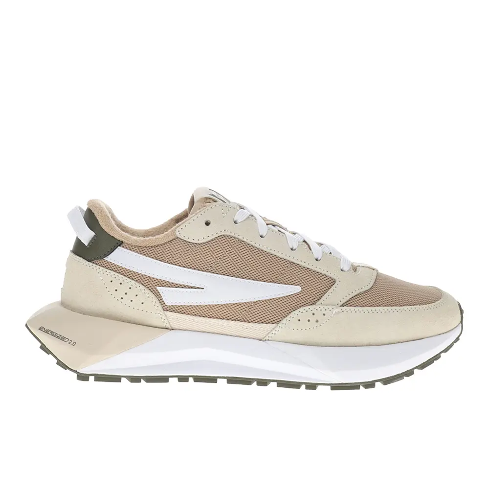 Fila Mens Racer Energized Running Sneakers Shoes - Beige