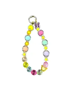 Handmade Acrylic Alloy Keychain, Unique Shape Beads, Watermelon Seed Design, Perfect for Phone Bags & Car Accessories
