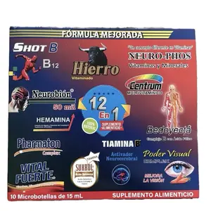 Hiero Vitamin B12 12 en 1- B12 Antioxidant Dietary Supplement includes 10 Microbotellas