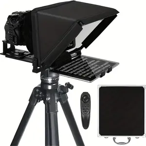 Video live streaming teleprompter-Portable mobile phone/camera teleprompter with phone stand, Bluetooth remote control, essential for short video creation, video recording and live streaming production tool-1Pc