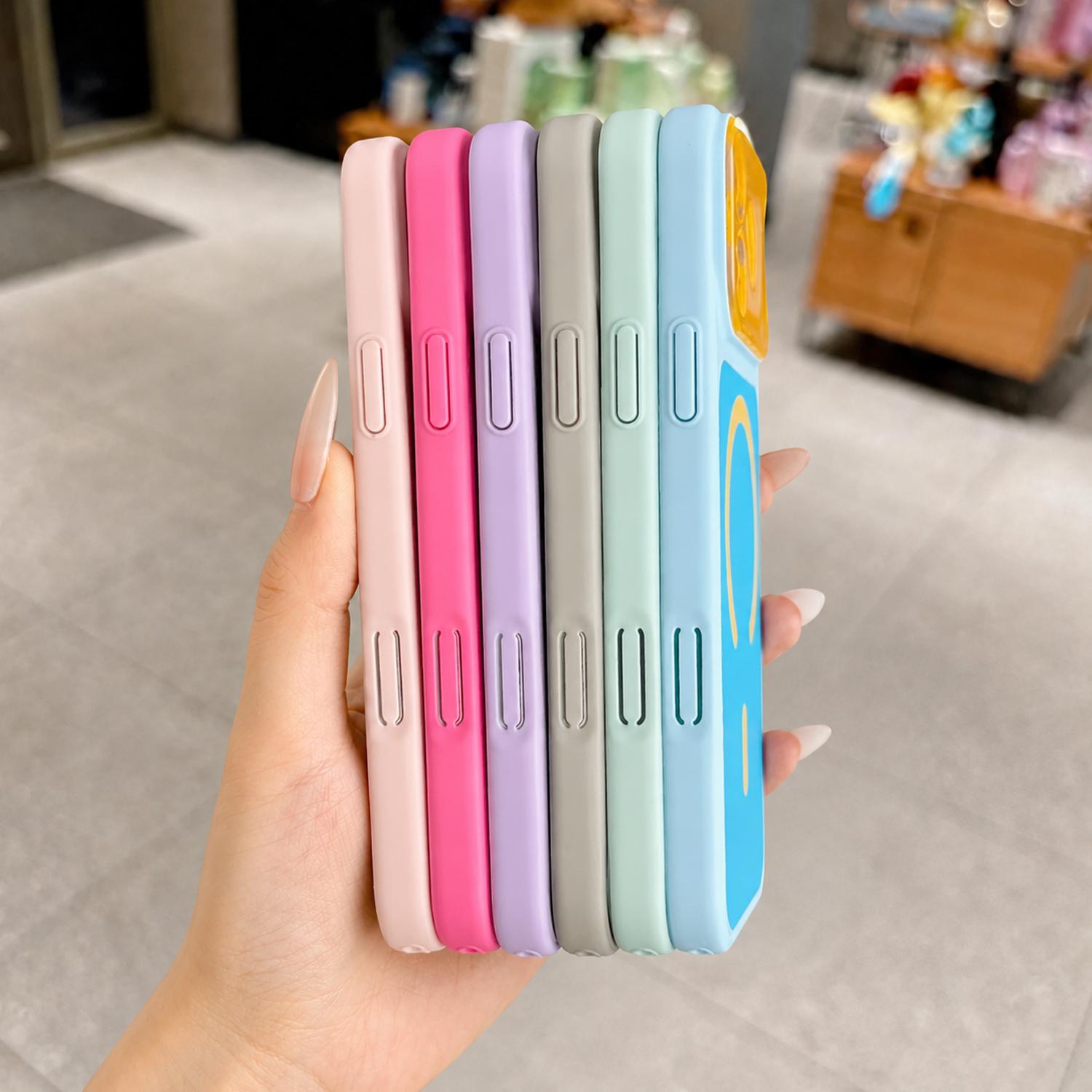 Dopamine Color Block Slim Phone Case for iPhone 17 16 15 14 13 Pro Max, Matte Hard PC Cover, Magnetic Wireless Charging Compatible with MagSafe(Not Strong), Lightweight Ultra Slim Fashion Case,back to school,back to school haul