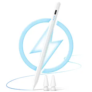 Stylus Pen for iPad 2018-2024, iPad Pencil 2nd Generation, Latest Fast Charge Magnetic Tilt Sensitivity and Palm Rejection Stylus, Active Pencil Compatible with Apple iPad Pro 11"/12.9", iPad Mini 5/6, iPad Air 3/4/5, iPad 6/7/8/9/10 White
