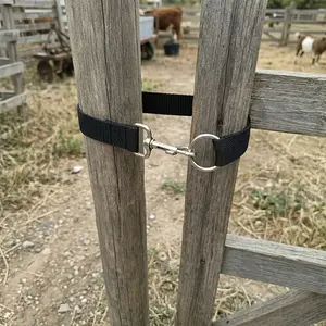 2pcs Stable Gate Latch Straps, Adjustable Nylon Webbing Fence Locks, Durable Horse Barn Door Safety Hooks, Reliable Farm Fencing Hardware