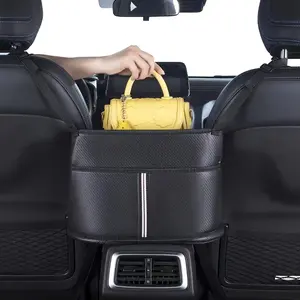 Car Seat Storage Net Multi-Functional Car Organizer For Women Girls, Backseat Center Console Storage Bag With Hooks, Front Rear Armrest Box Phone Holder, Anti-Kid Clutter, Interior Auto Accessories, Car Interior Accessory