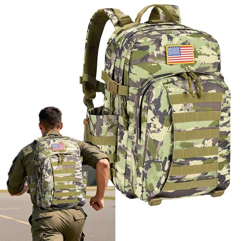 40L Backpack Backpack For Men Women Molle Rucksack Assault Pack Bug Out Bag Large Daypack 3 Day Bag For Hiking Gym Sport Camping