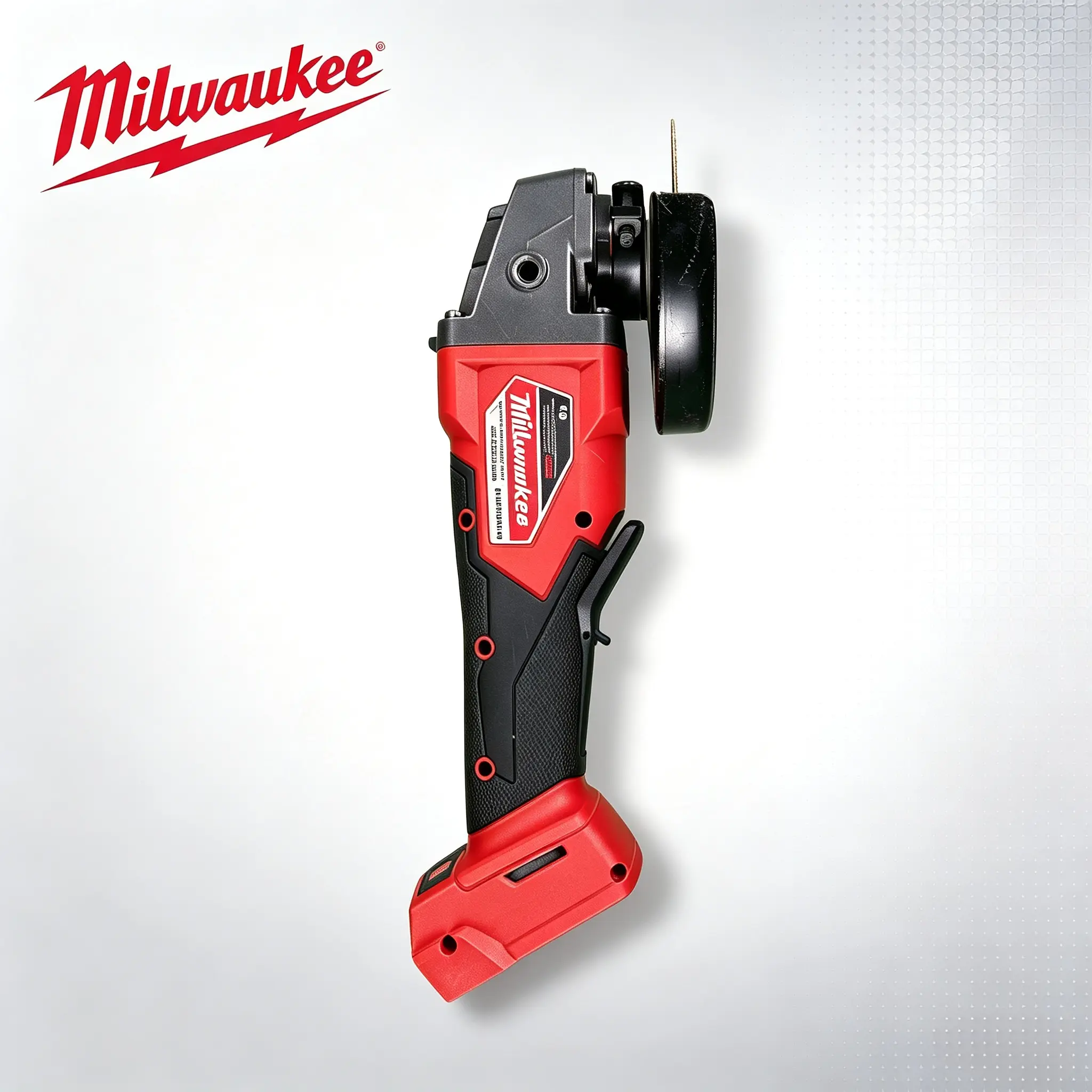 Milwaukee M18 4-1/2 Braking Grinder with Paddle Switch, No-Lock, 9000 RPM, 58-74-0182, Tapered Gearcase, Guard & Side Handle, for Metal Fabrication & Weld Grinding amoladora electrica