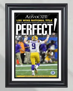 2019 LSU Tigers “Perfect” NCAA National Champions Poster No Frame Front Page Newspaper Print