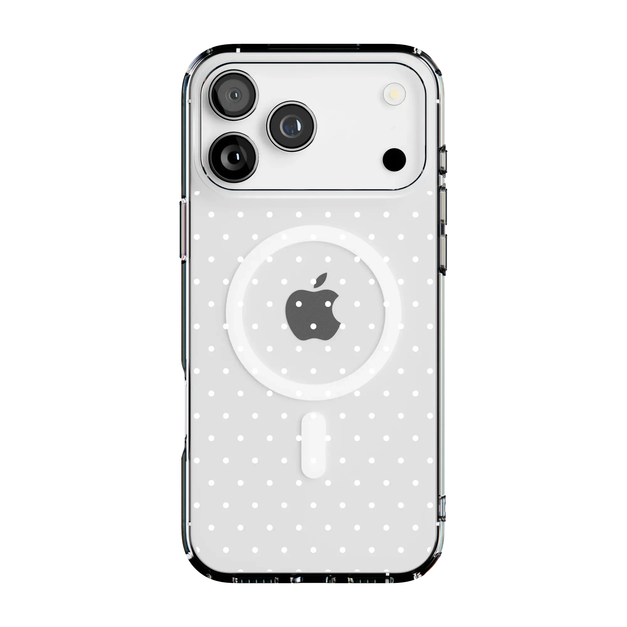 Casely iPhone 17 Pro Max Case | On the Dot | White Polka Dot | Clear Classic Ultra-Thin Design | Compatible with MagSafe