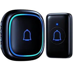 IP66 Doorbell Wireless Classroom Doorbell Waterproof & Dustproof with 66 Chimes Loud 115dB Door Bell Ringer 1000ft Range Electric Doorbells 7 Levels Volume Mute Mode for Bedroom Home Kids Room Office