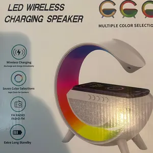 Wireless Charging Speaker with LED Lights for Smartphones and Audio Devices