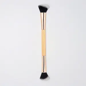 Mother's day gift Ultra-Soft Makeup Brush Beauty Tool Bamboo Handle Foundation Brush Double-Ended Brush