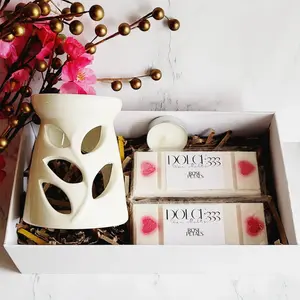 Wax Burner Gift Set Box Candle Decor Fragrance Light Scent Tealight Unscented