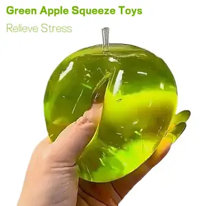 1pcs Green Apple Squeeze Toys Relieve Stress And Vent Anger Fidget Toys Plasticity Squeeze Toys To Relieve Stress For Friends