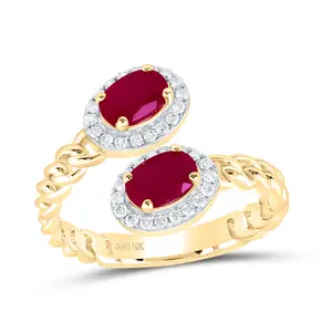 1/5Ctw-Dia Nk 6X4 Mm Ov-Ru Synthetic Ring (2.97 grams)
