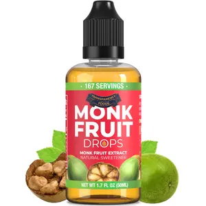 Monk Fruit Extract By Transparency Foods - Zero Sugar, Zero Calories, Zero Glycemic, Keto-Friendly - NEW FORMULA (1.7 FL OZ, 167 Servings)