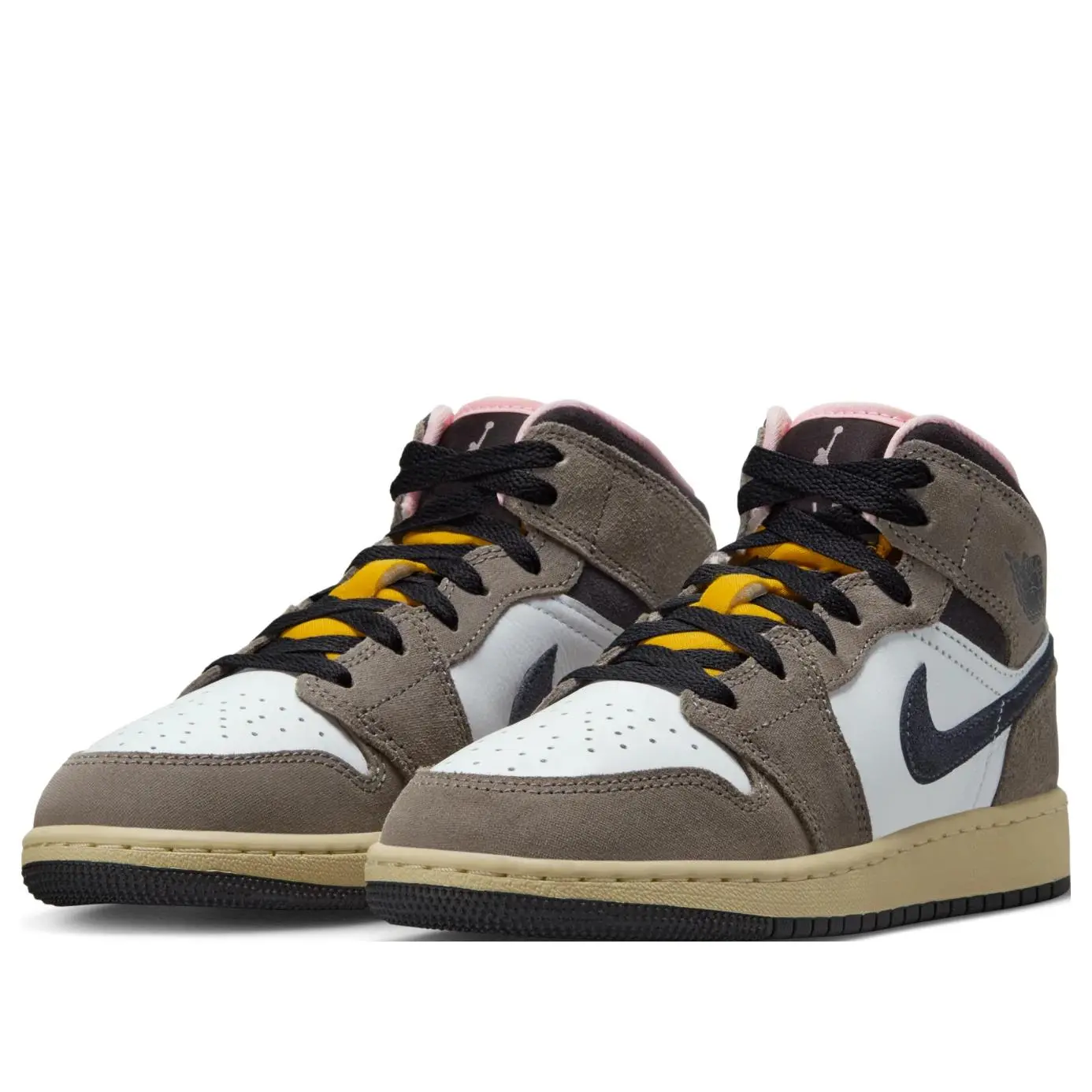 Jordan 1 Mid SE White Cave Stone (GS) HQ2014-100 High Top Shoes Basketball Shoes