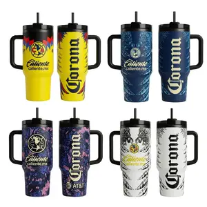 Retro Mexico Soccer America Corona Club Tumbler 40oz Handle, 40oz Cup Soccer Club Inspired Travel Mug Fan Drinkware Gift, Sport Fan Gift