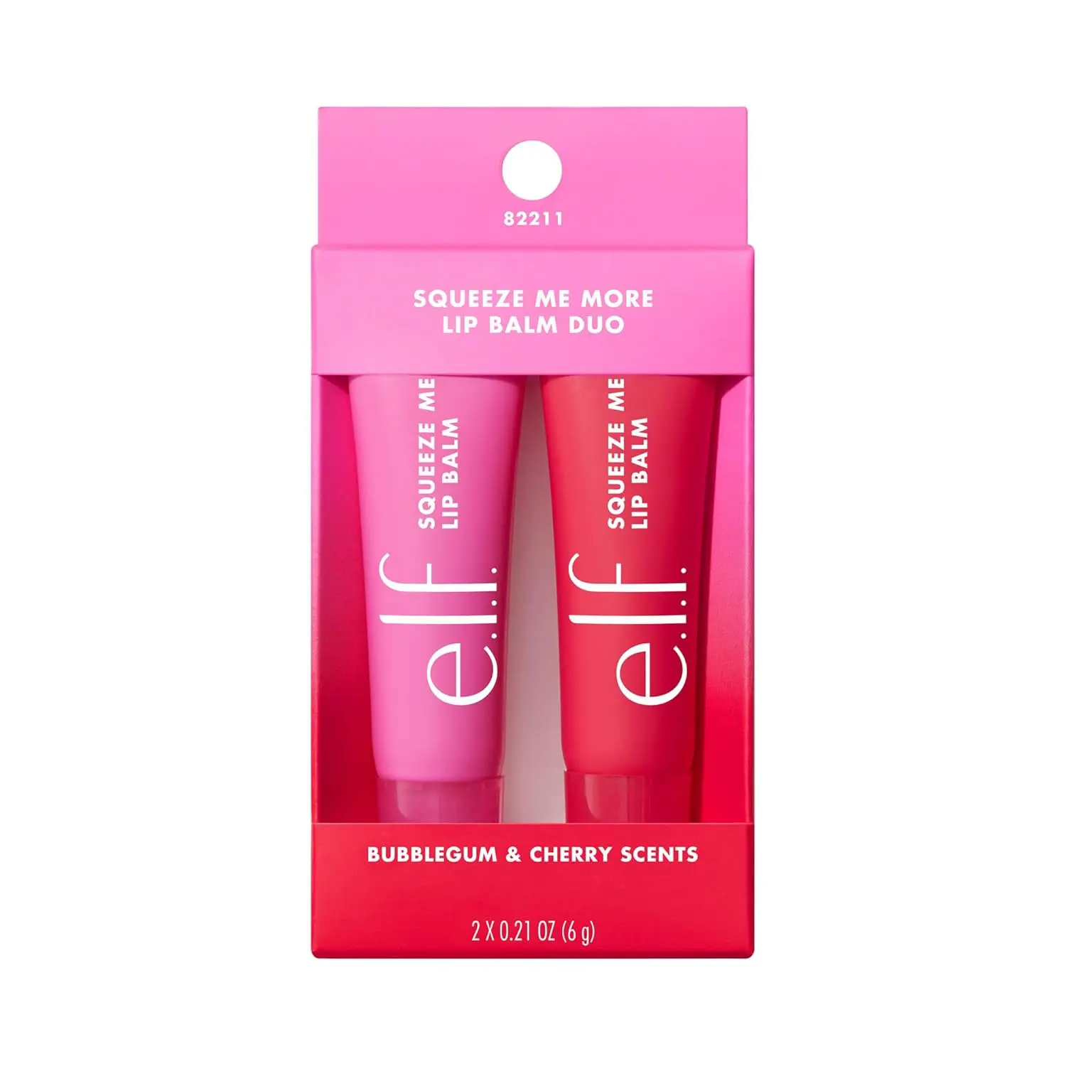 e.l.f. Squeeze Me More Lip Balm Duo Cherry & Bubblegum Moisturizing Hyaluronic Acid Vegan Cruelty-Free