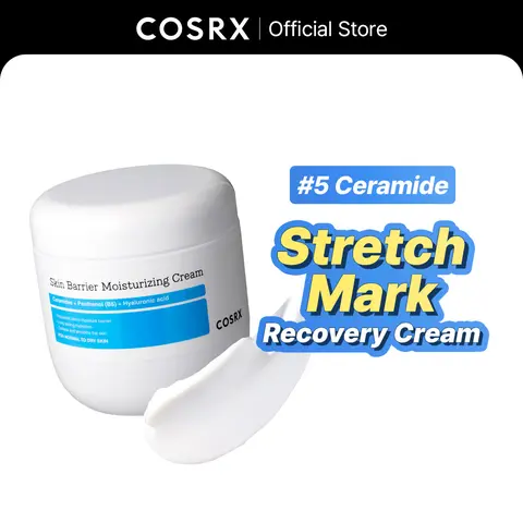 [COSRX Official] Stretch Mark Recovery Face & Body Cream, 450ml/15.2 Fl. Oz. - 5 Ceramides, Cholesterol, Hyaluronic Acid Skin Barrier Care, Clinically Proven Lightweight Absorb Fast Squalane Panthenol Moisturizer for Dry Sensitive Skin, 100-Hour Hydrates