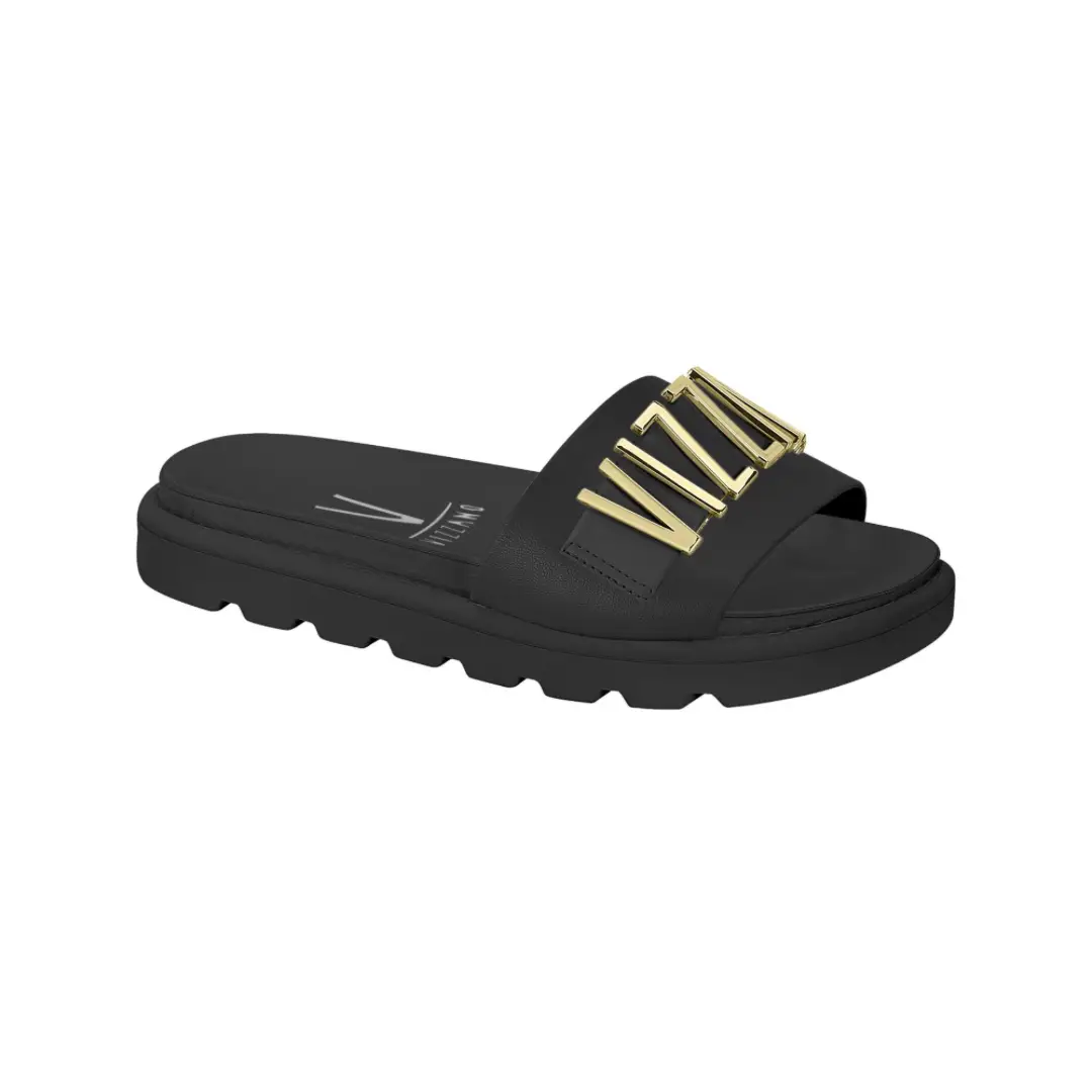 Vizzano Brazilian Sandal Style Casual Women's Comfortable Walking Shoes - Chic & Waterproof PVC Material with Gold Logo Accent - Flipflop