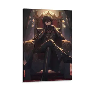Code Geasse Lelouch of The Rebellion Posters ， Anime Decorative Wall Art Painting Canvas Poster Gifts. (24) Canvas Poster Bedroom Decor Sports Landscape Office Room Decor Gift Frames Ornaments Artistic Decoration Photo Print Frame-.
