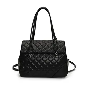 Simple Rhombus Backpack 2025 New Fashion Personality Multifunctional Shoulder Bag Large Capacity Tote Bag