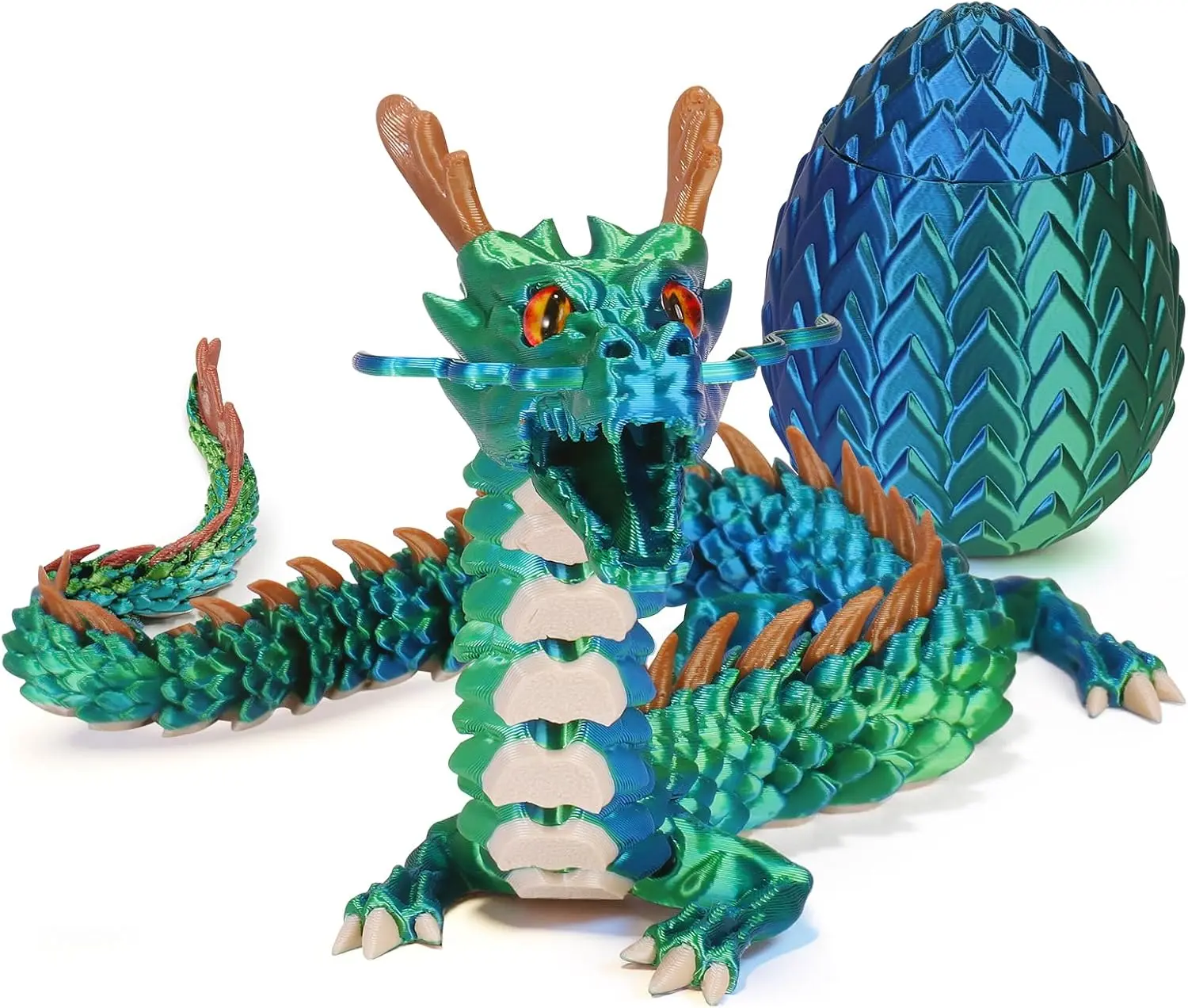 17.8-inch 3D Printed Dragon Eggs, Fidget Toys for Kids & Adults, for Home Office Desk Decor